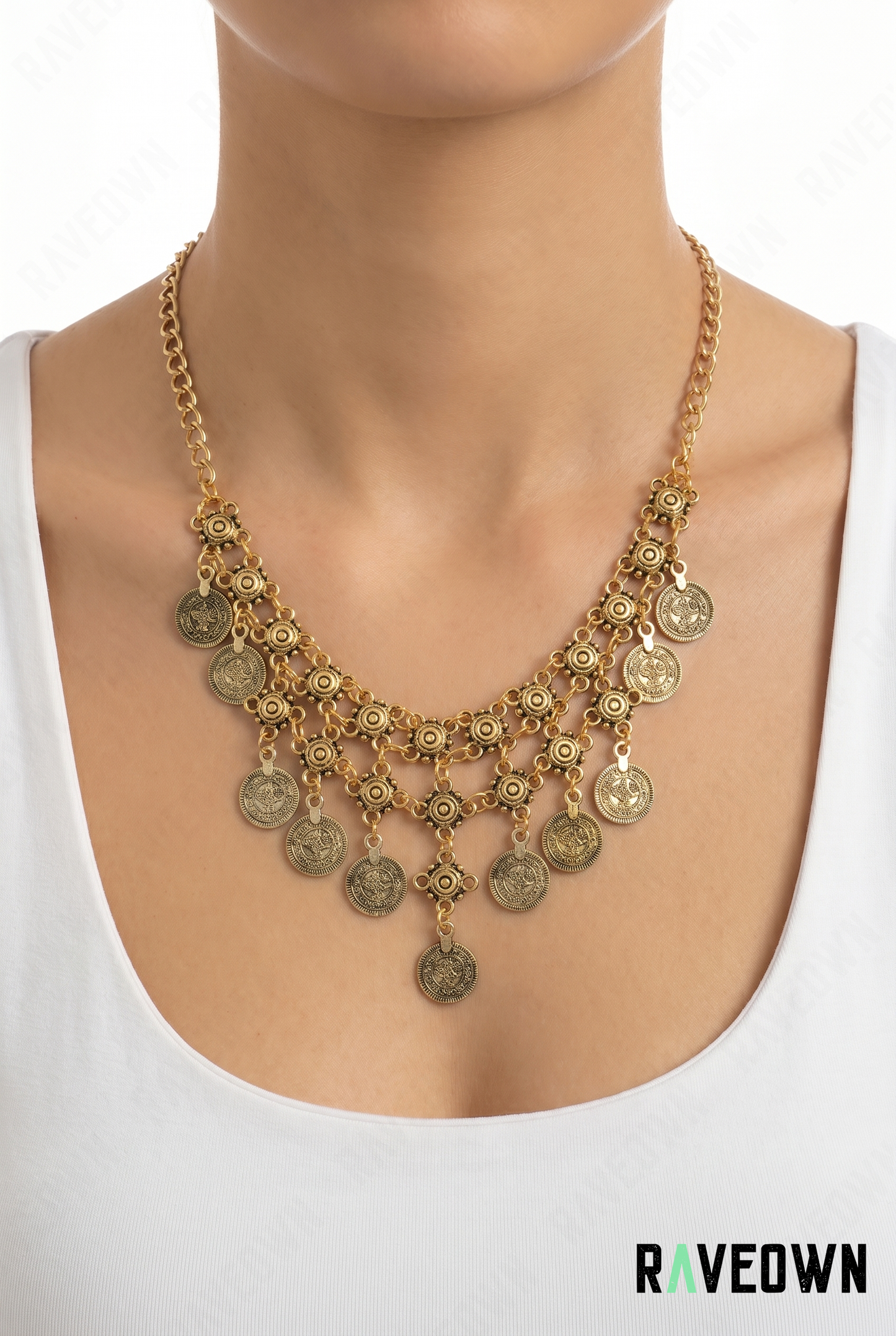 Collier pièces ethnique femme | Nektra