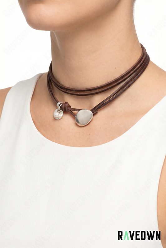 Choker double cordon cuir | Hippie Boho