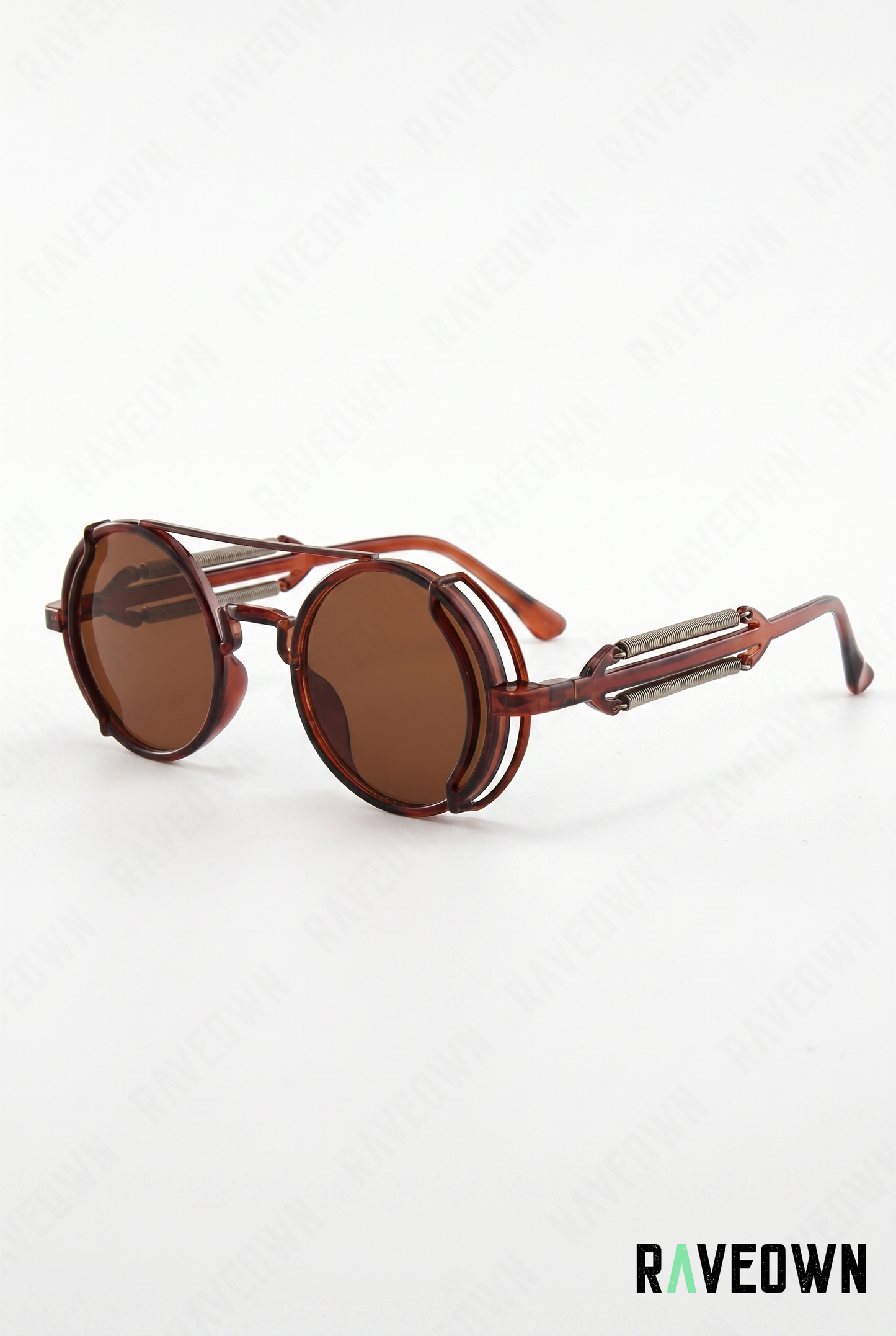 Lunettes De Soleil Rondes Steampunk Rétro | RÆVA