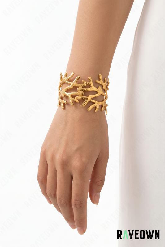 Manchette Corail Dorée | Hippie Boho