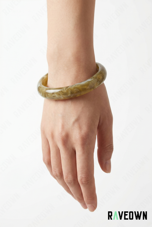 Bracelet Jonc Kaki Translucide
