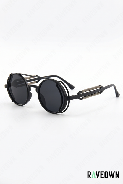 Lunettes De Soleil Rondes Steampunk Rétro | RÆVA