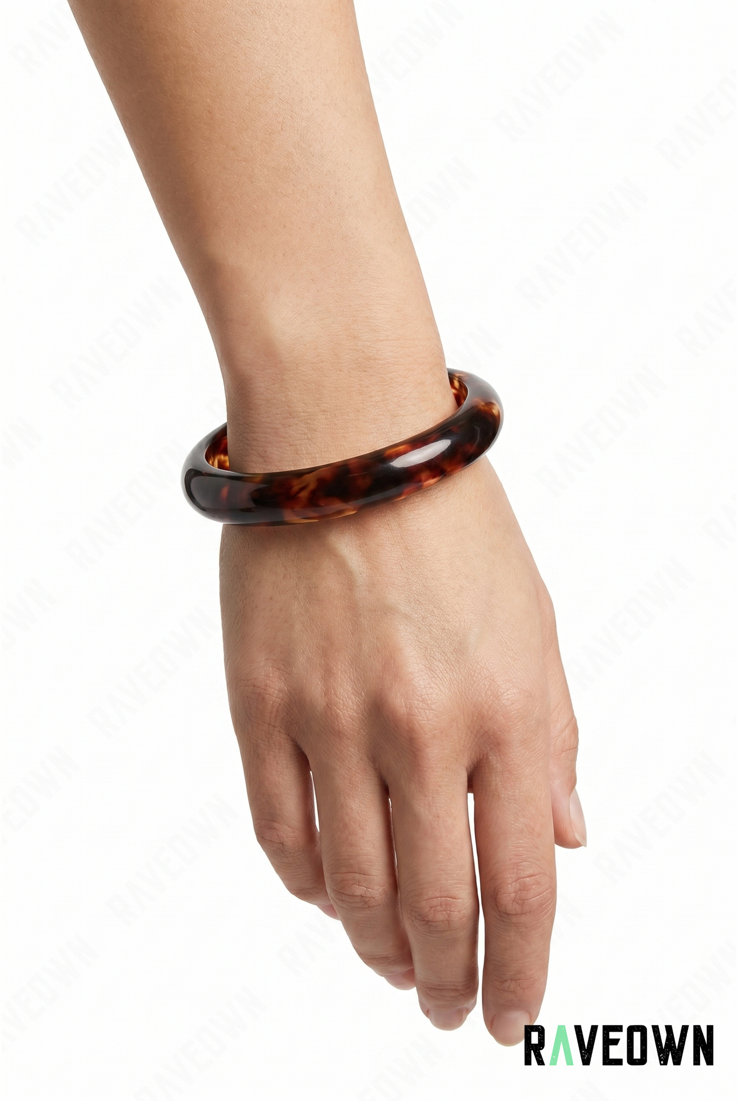 Bracelet Jonc Femme Marron Foncé