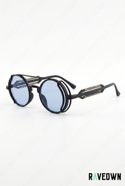 Lunettes De Soleil Rondes Steampunk Rétro | RÆVA
