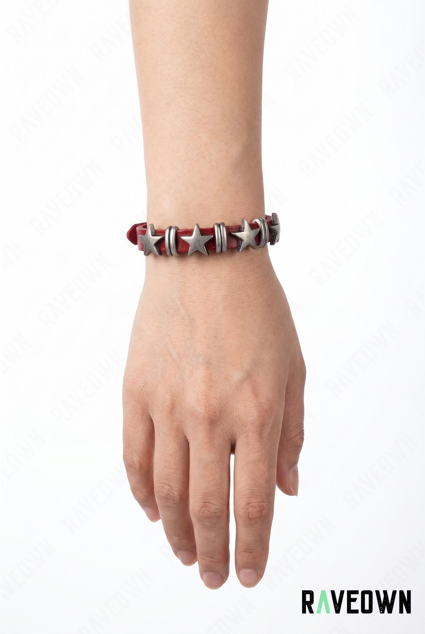 Bracelet Cuir Étoiles Rock | RÆVEN