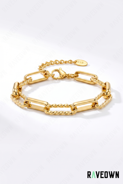 Bracelet Chaîne Femme – Doré Empilable | RÆVEN