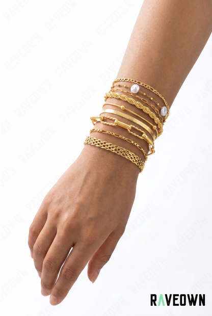 Bracelet Chaîne Femme – Doré Empilable | RÆVEN