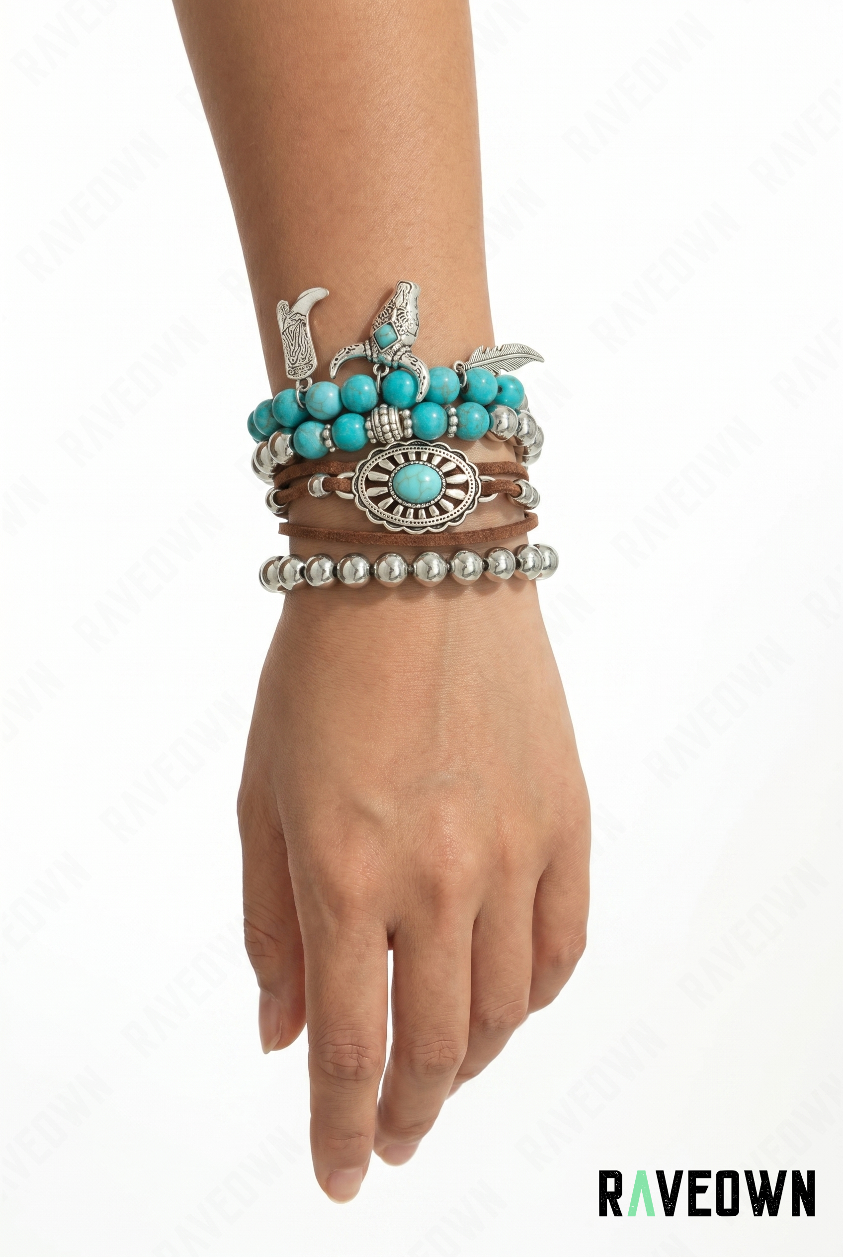Bracelet Bohème Turquoise Set | Hippie Boho