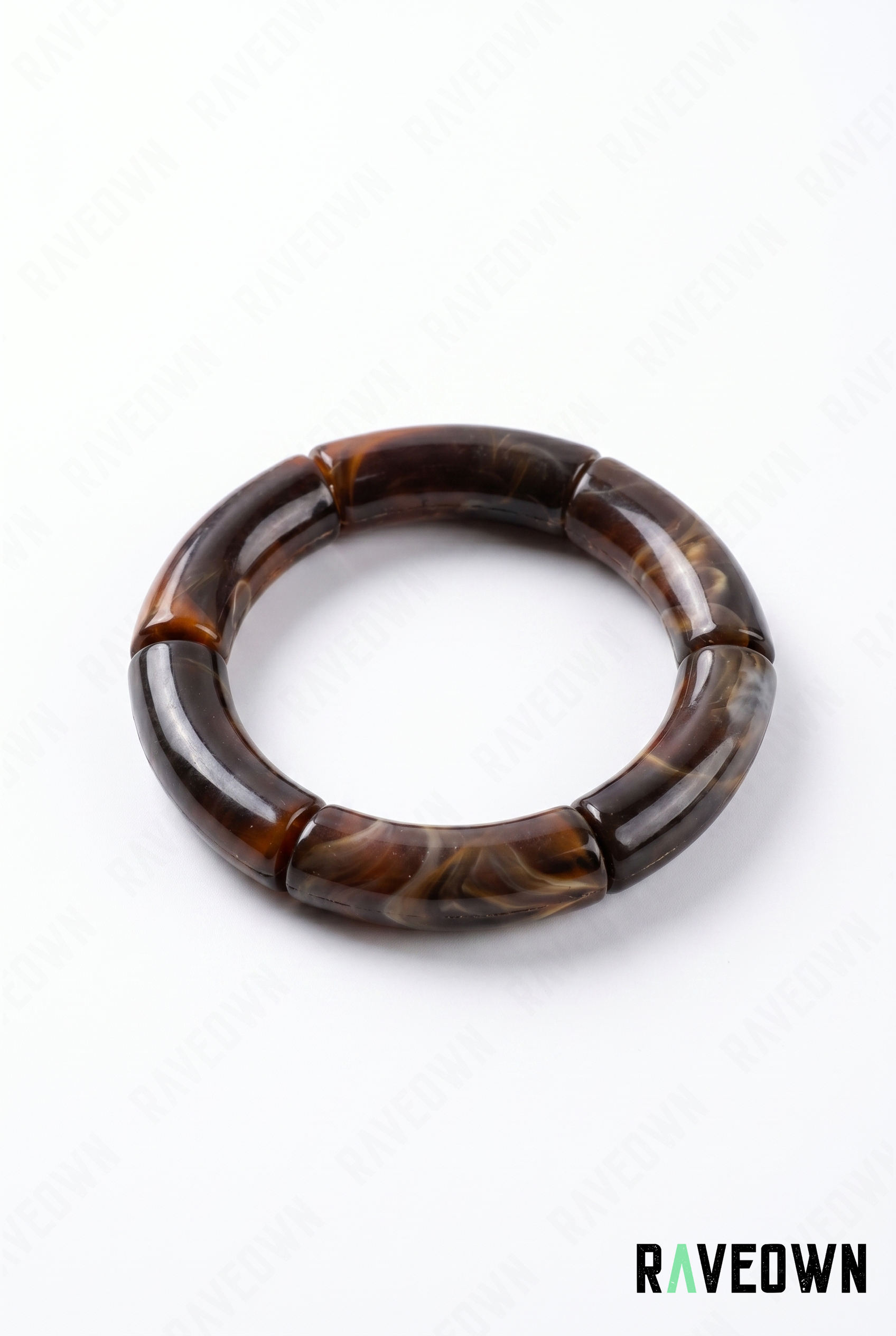 Bracelet Jonc Marron Marbré