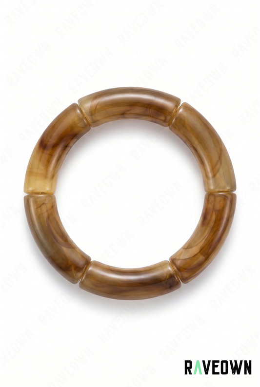 Bracelet Kaki Marbré