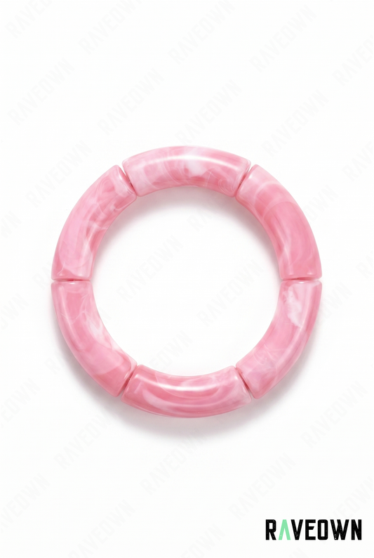 Bracelet Rose Bonbon Marbré