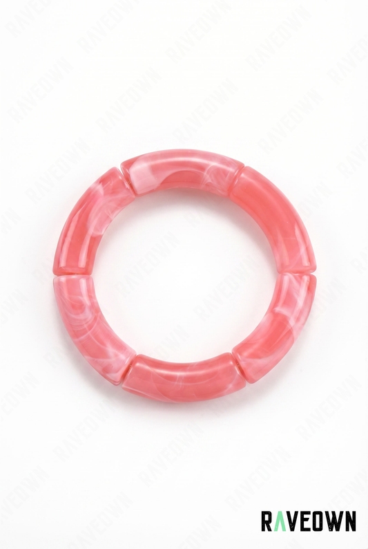 Bracelet Jonc Rose Corail