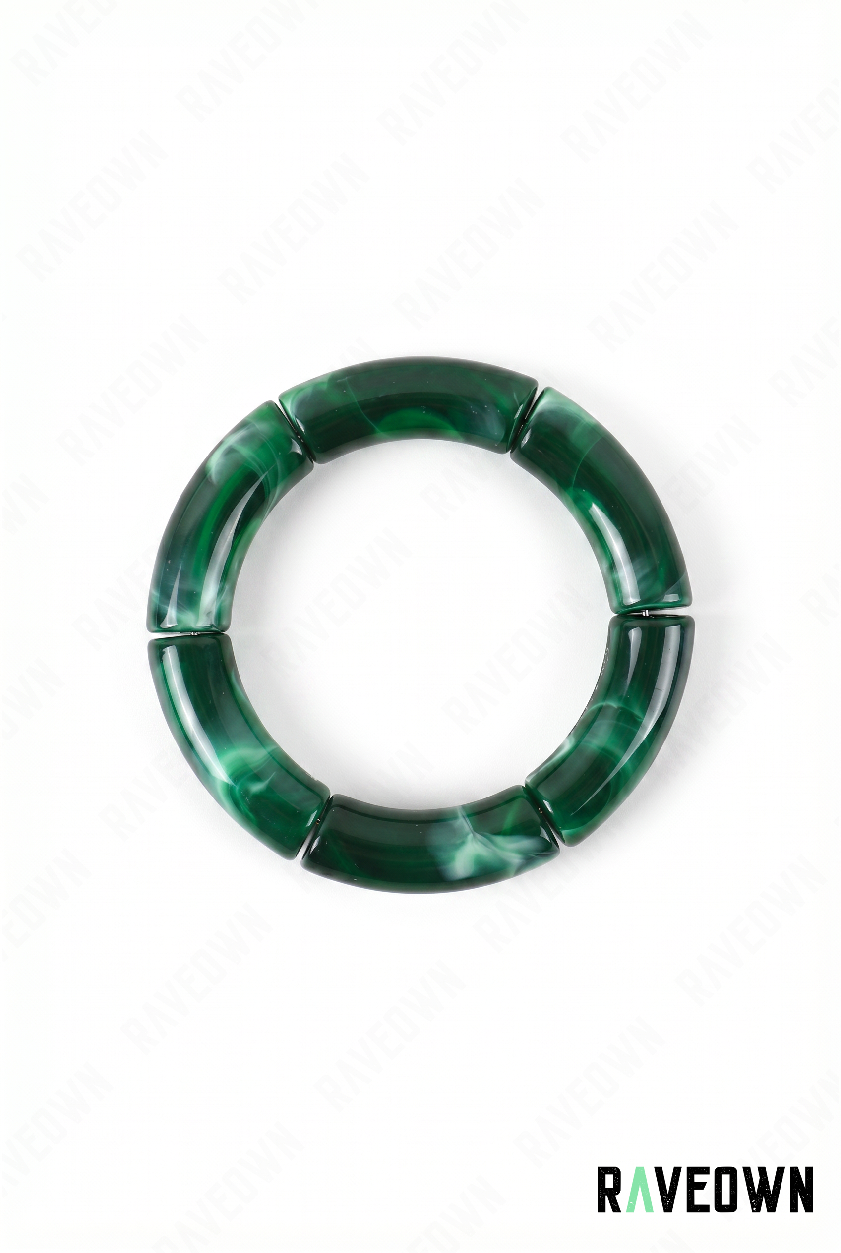Bracelet Vert Forêt Marbré