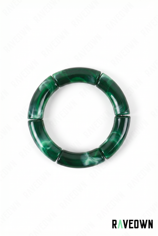 Bracelet Vert Forêt Marbré