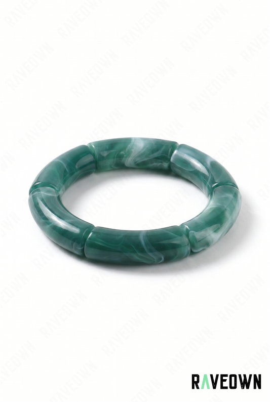 Bracelet Vert Marbré