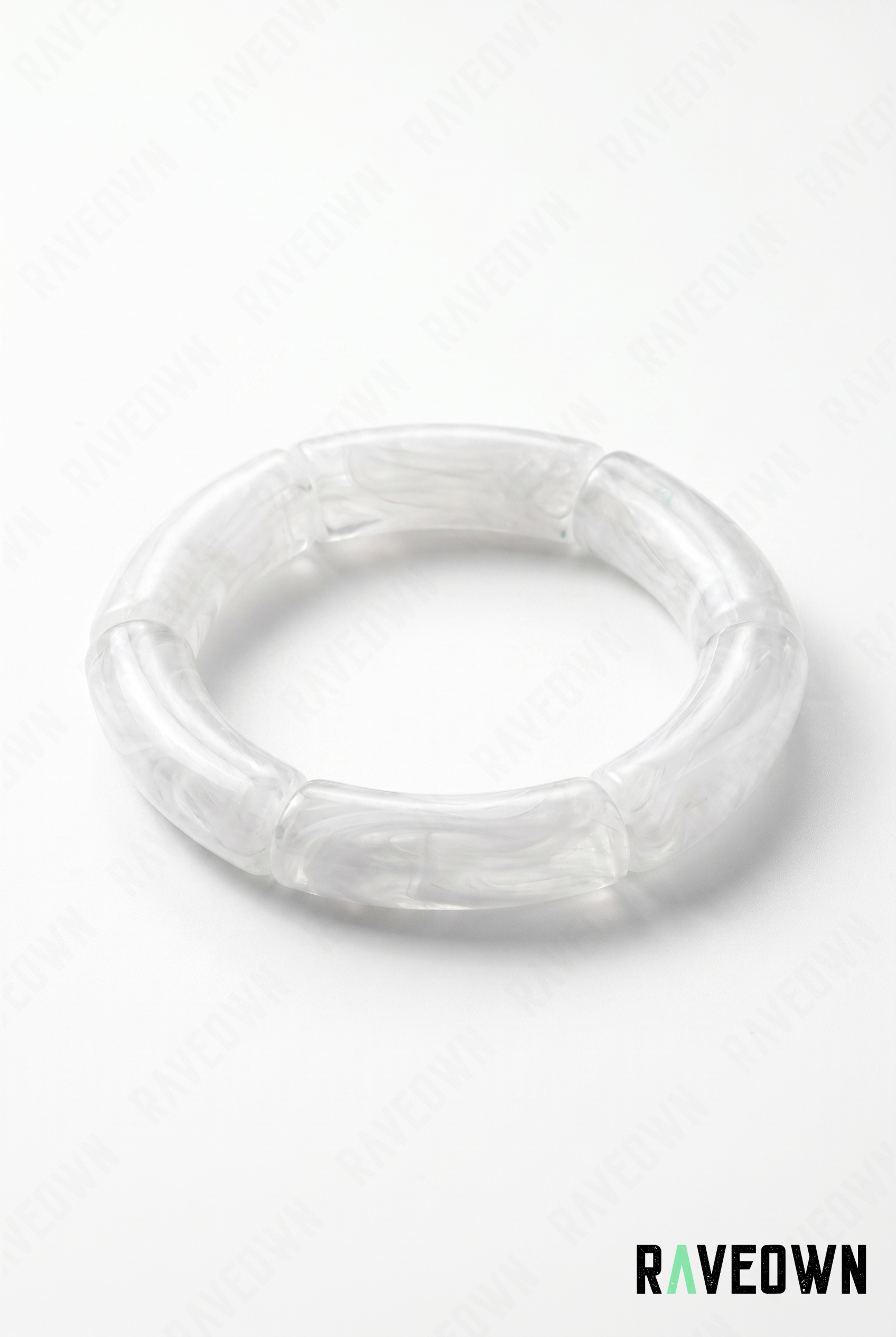 Bracelet Jonc Blanc Transparent