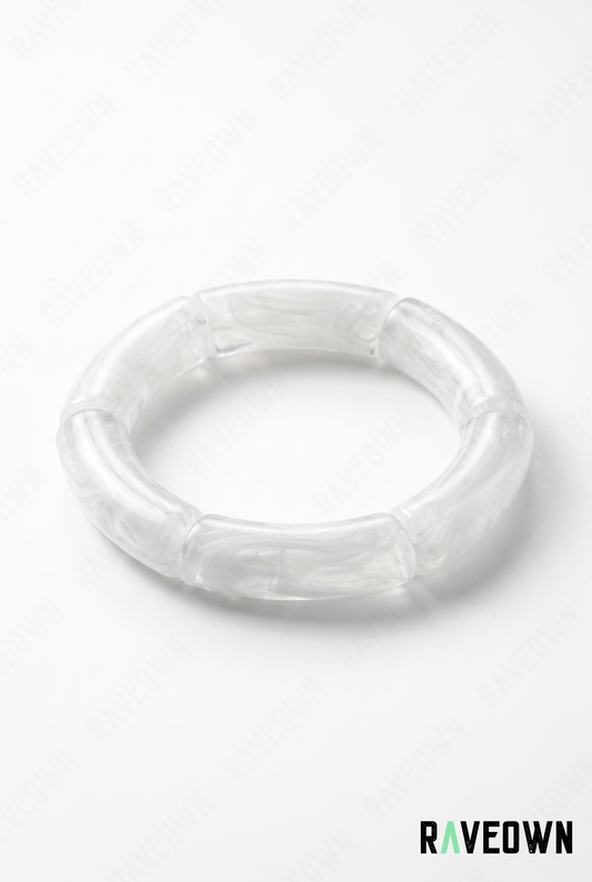 Bracelet Jonc Blanc Transparent