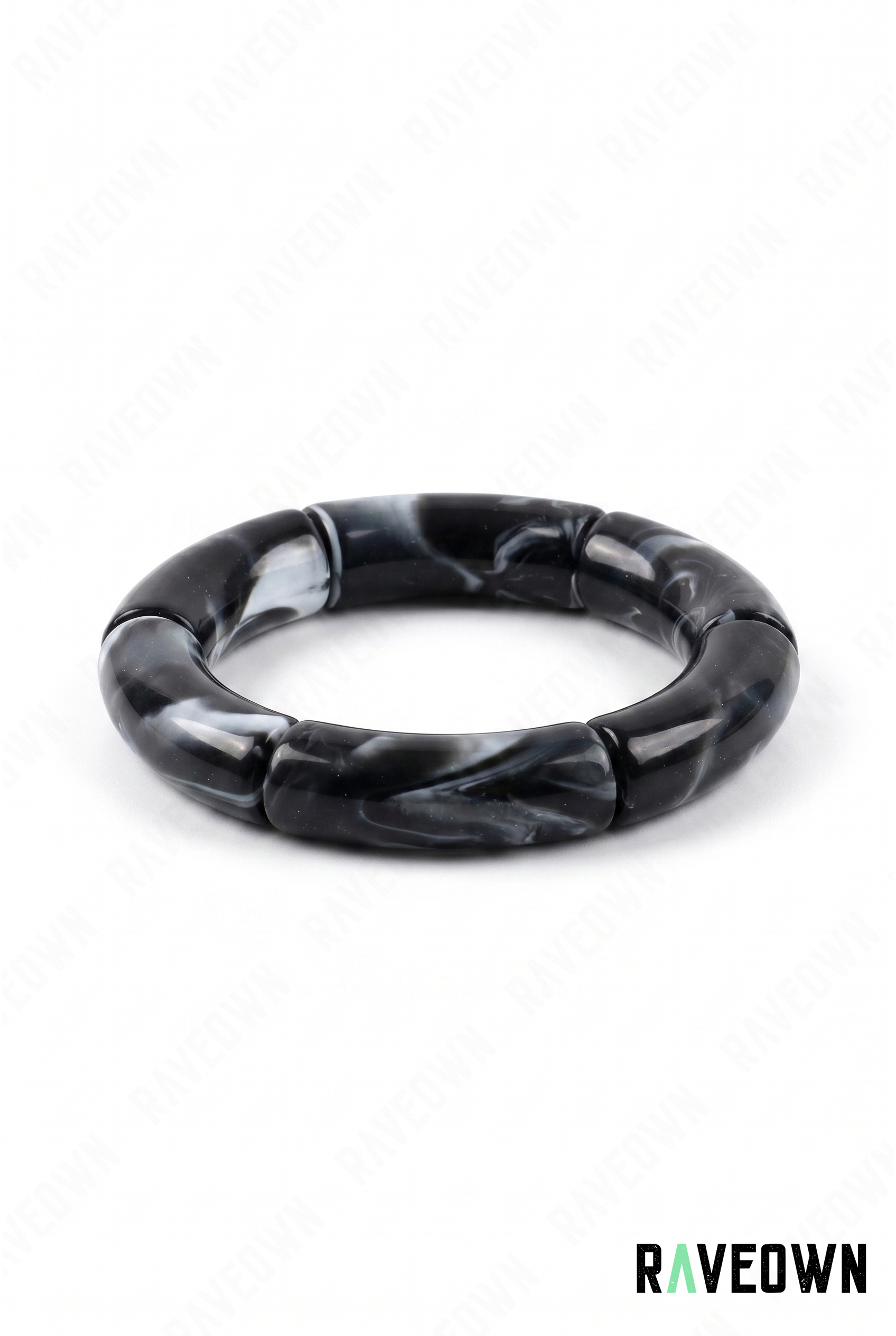 Bracelet Jonc Noir Marbré