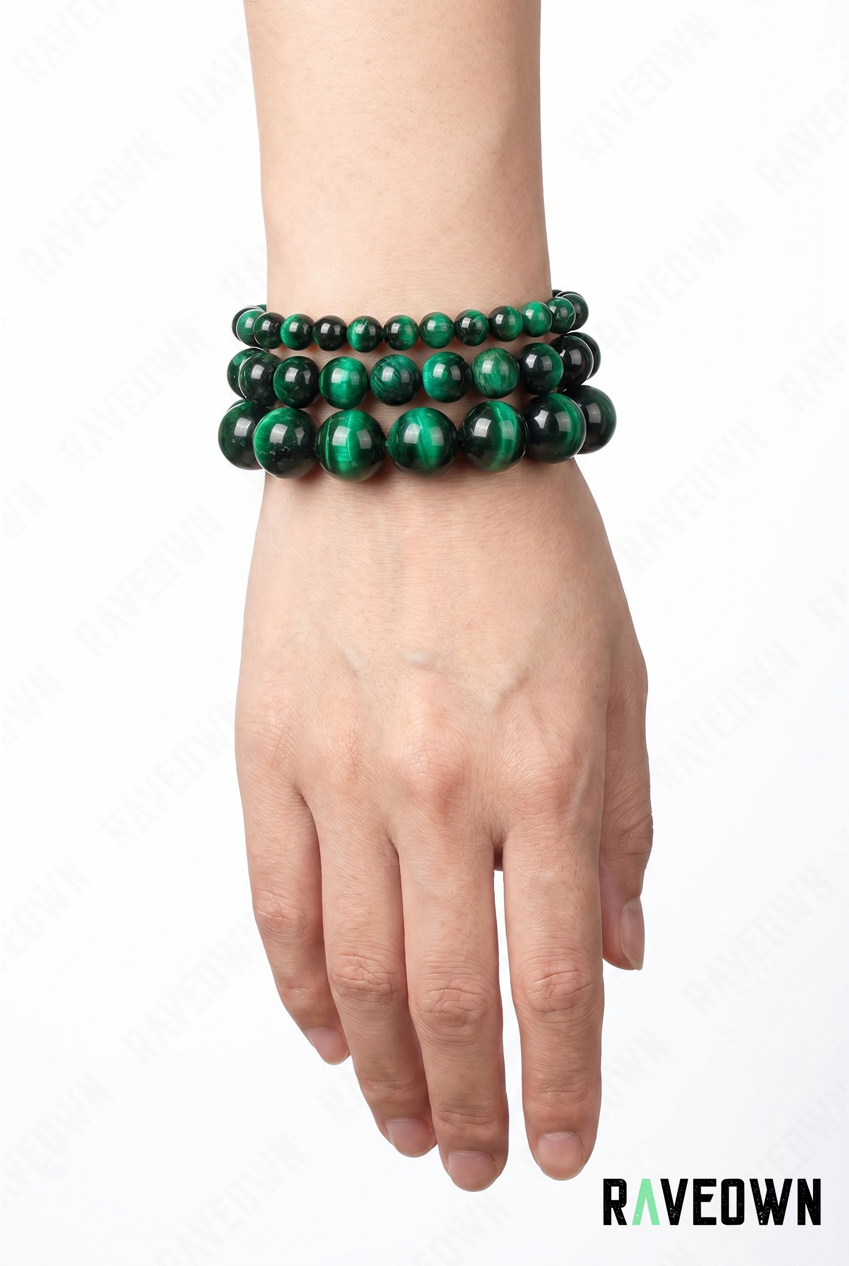 Bracelet Œil de Tigre Vert Femme | Nektra