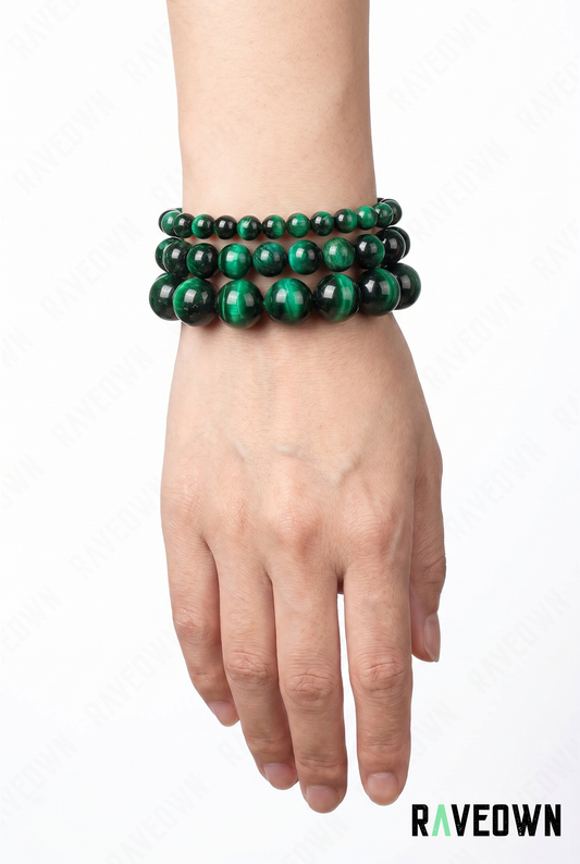Bracelet Œil de Tigre Vert Femme | Nektra