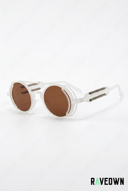 Lunettes De Soleil Rondes Steampunk Rétro | RÆVA