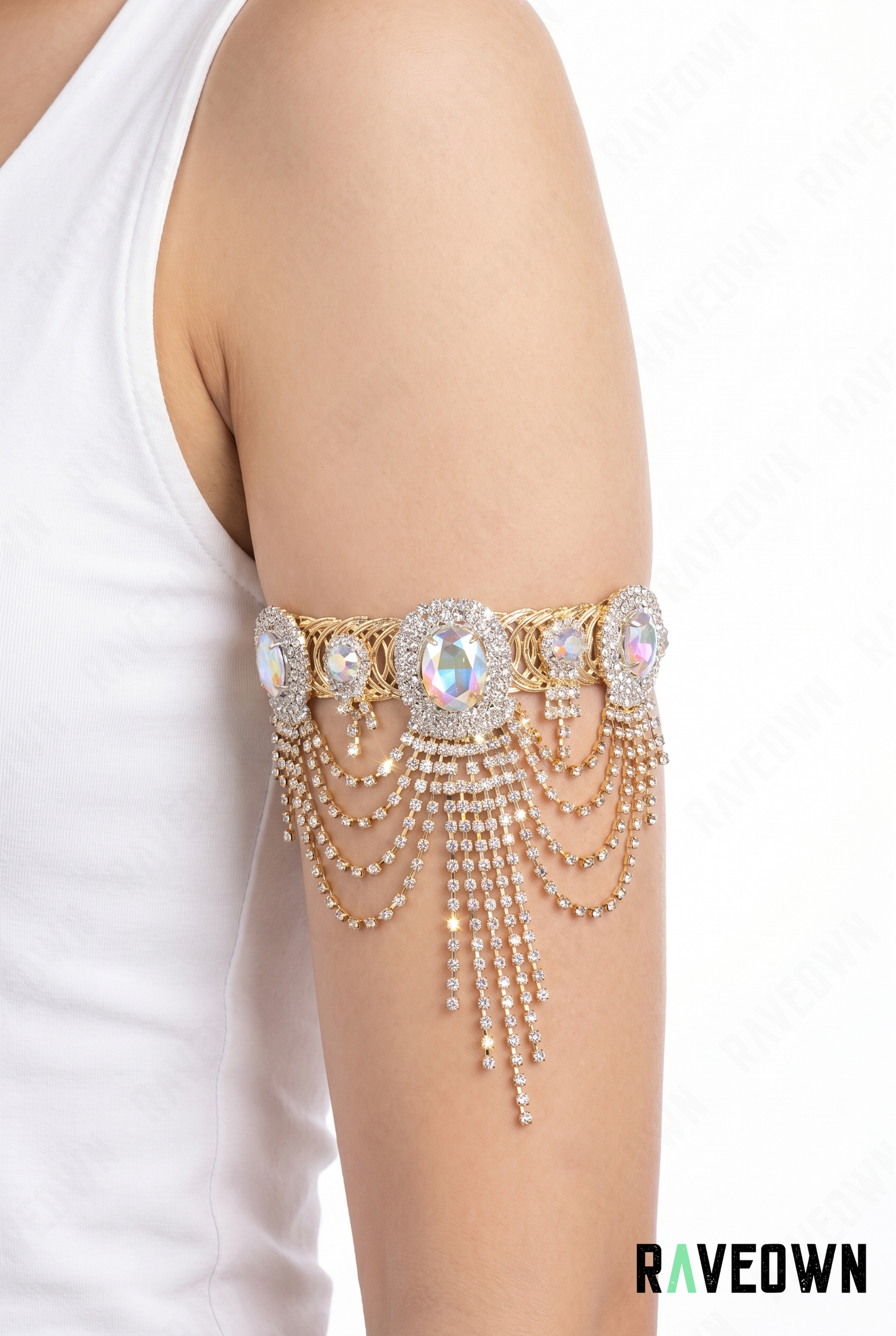 Bijou de Bras Strass Chaînes | Hippie Boho
