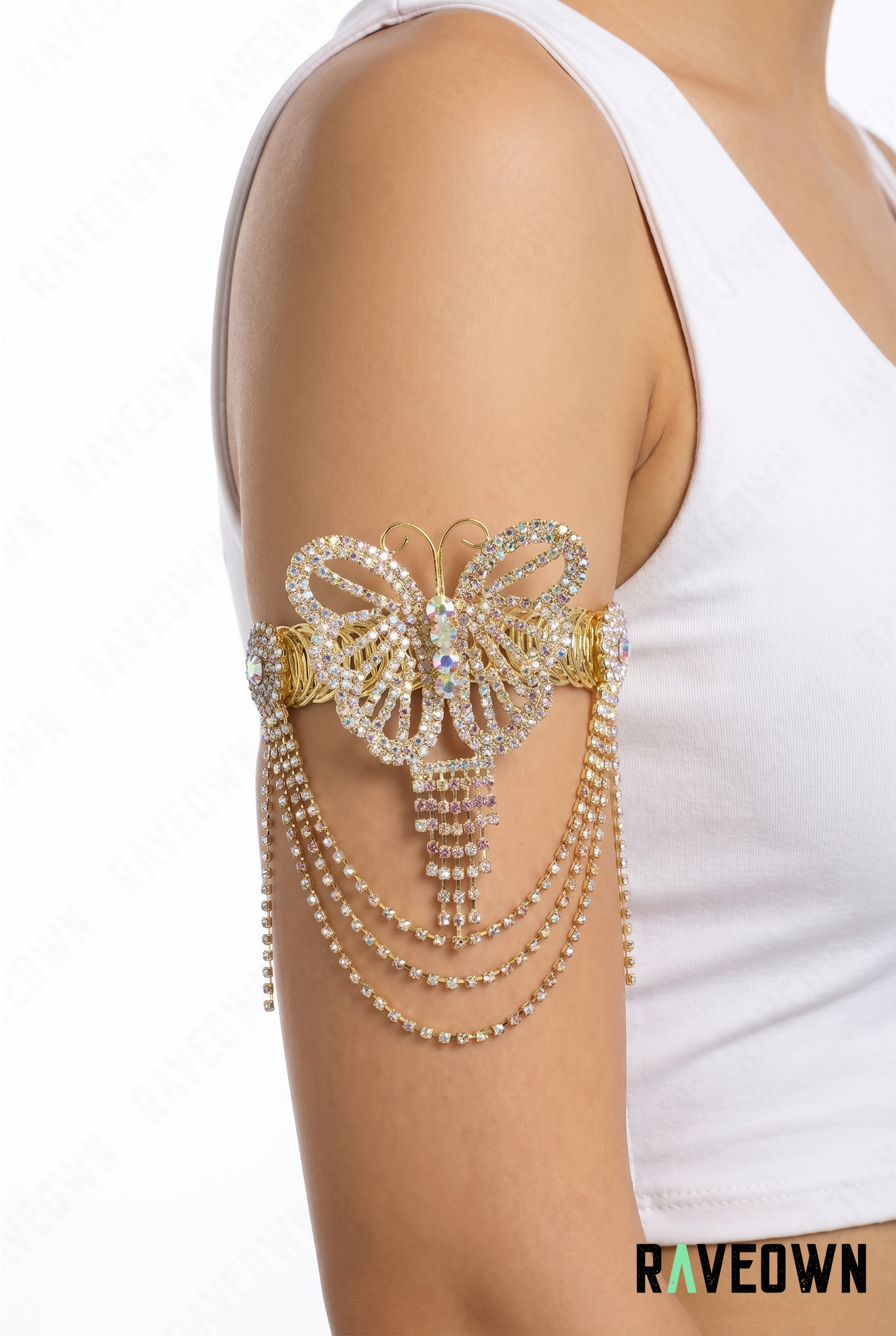 Bracelet Haut de Bras Papillon Strassé | Nektra