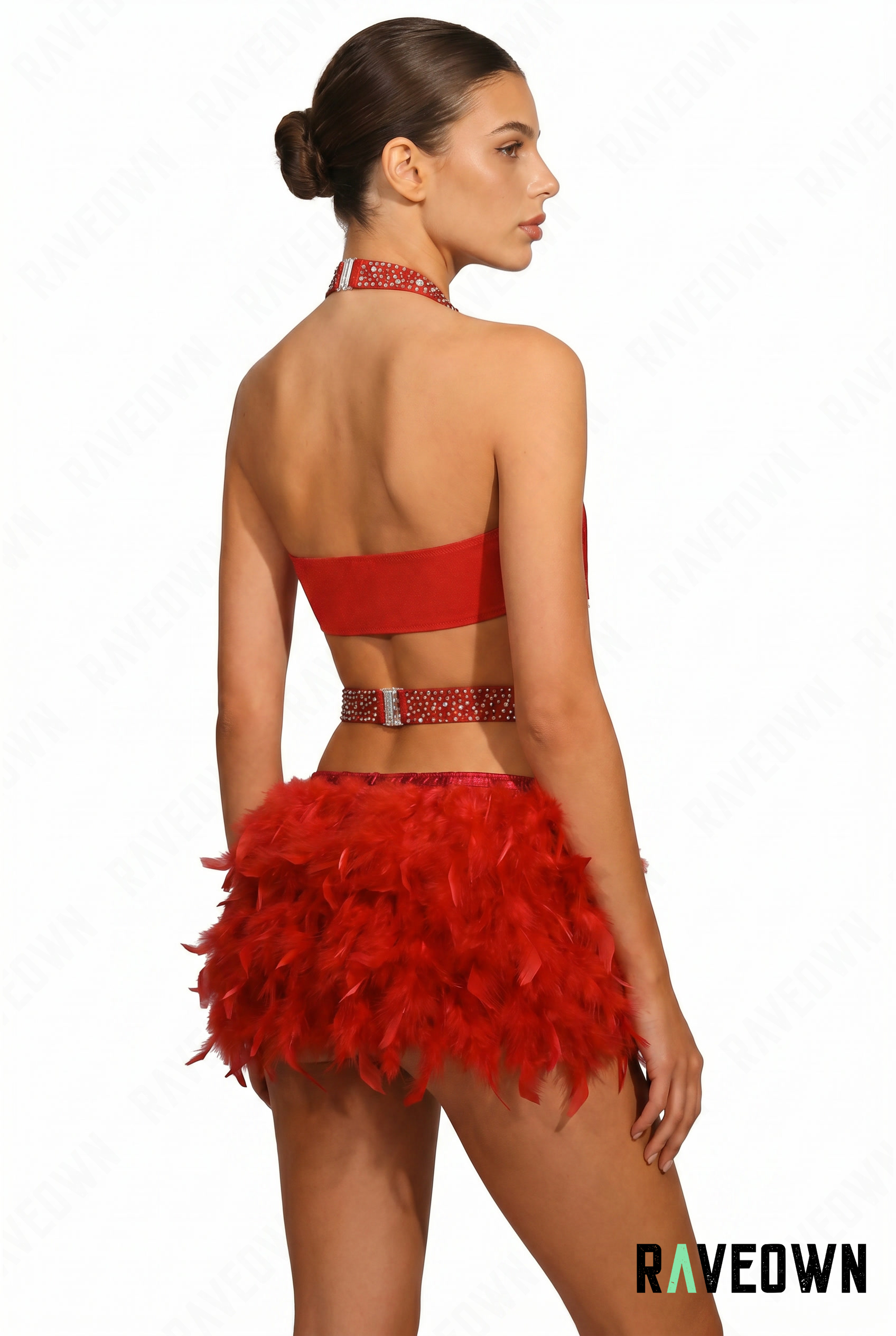 Ensemble Femme 1 Pièce – Plumes Strass | NØXX