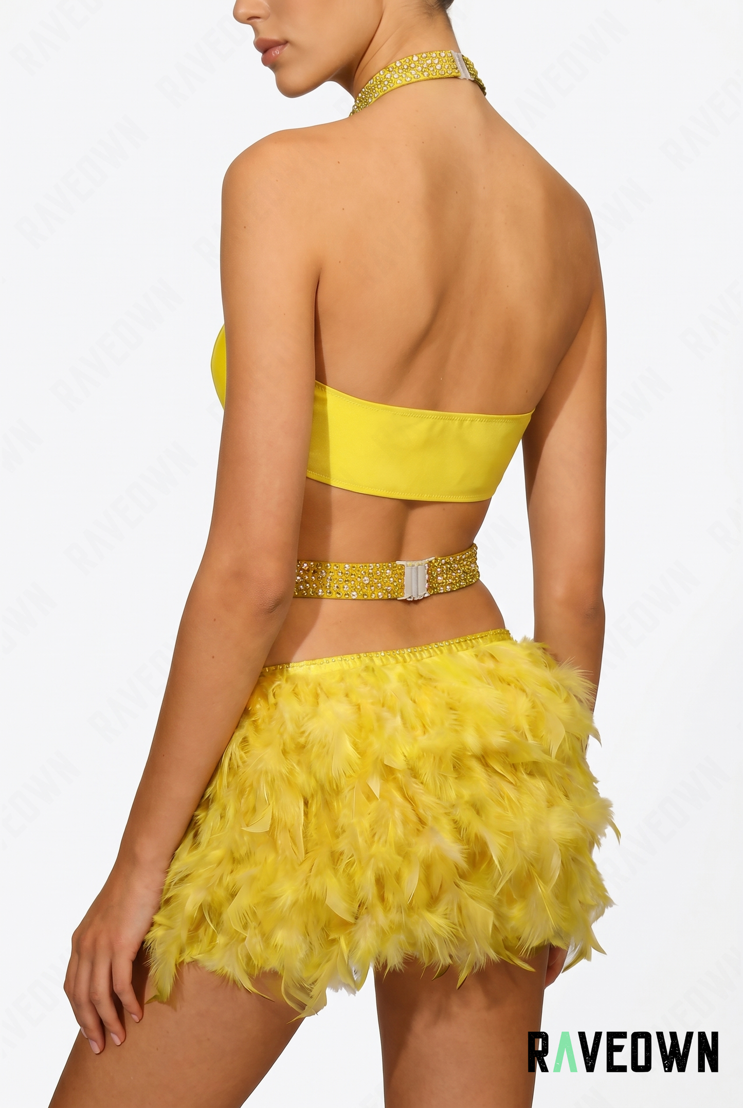 Ensemble Femme 1 Pièce – Plumes Strass | NØXX