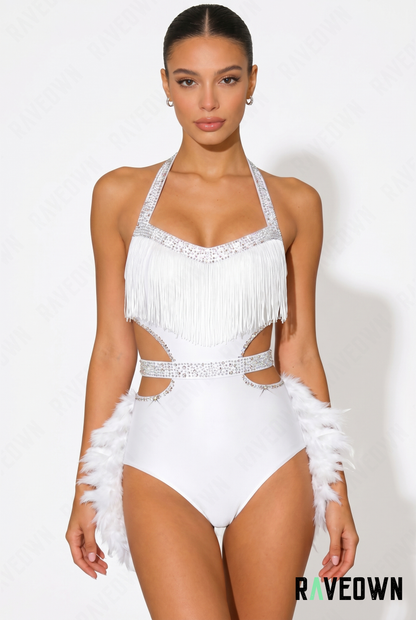 Ensemble Femme 1 Pièce – Plumes Strass | NØXX