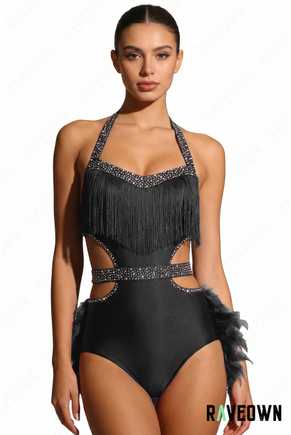Ensemble Femme 1 Pièce – Plumes Strass | NØXX