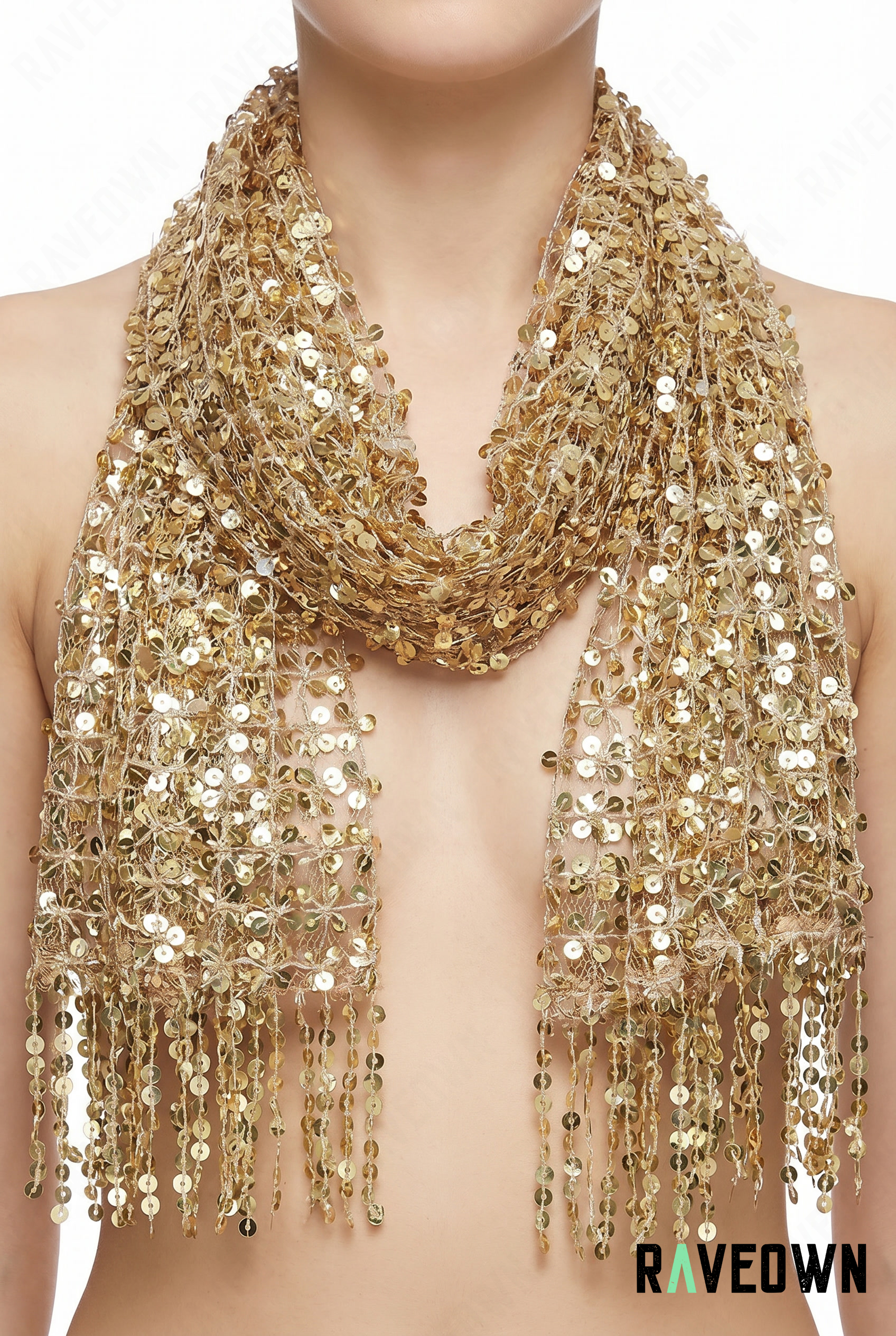 Foulard Paillettes Doré | Solvaï