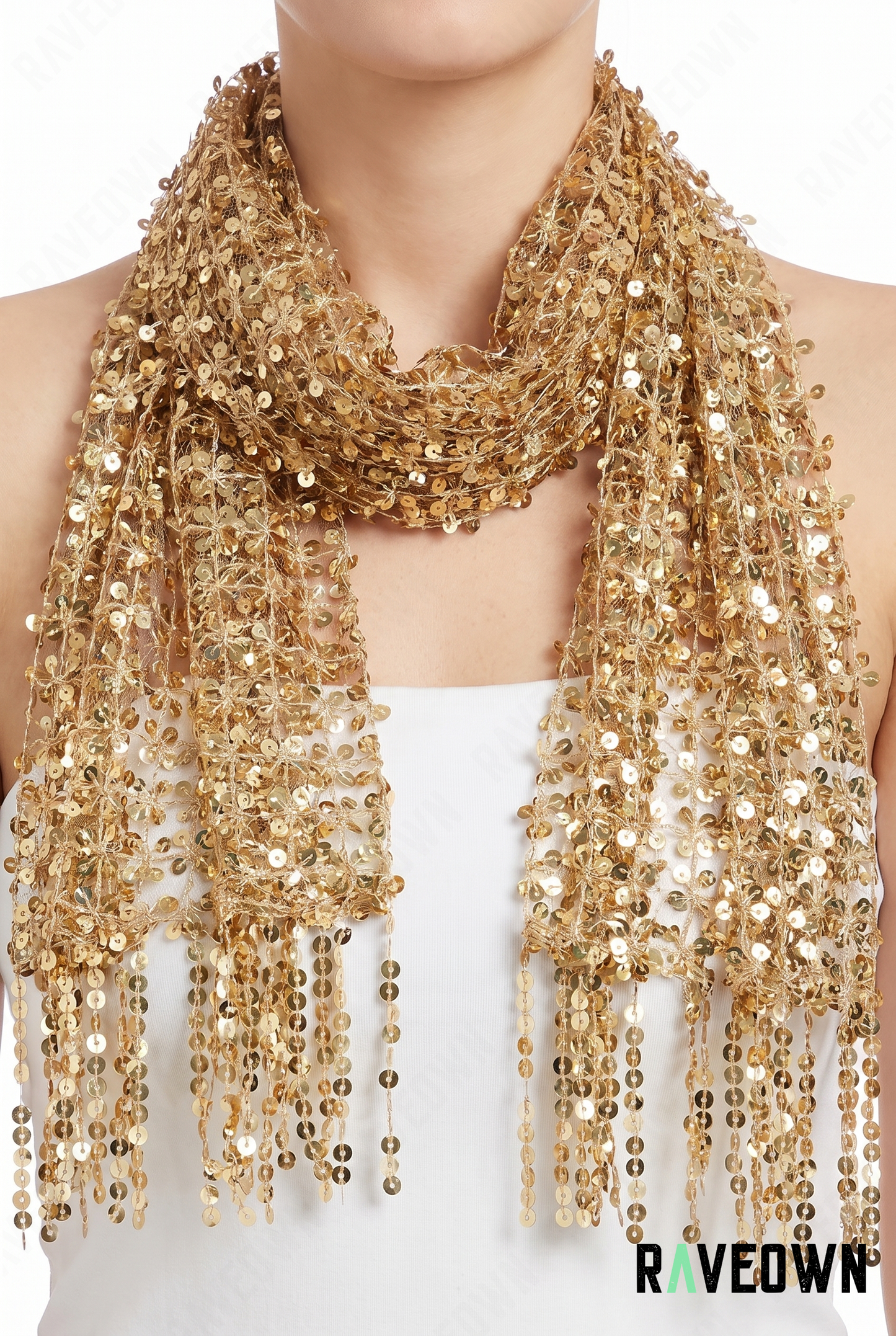 Foulard Paillettes Doré | Solvaï