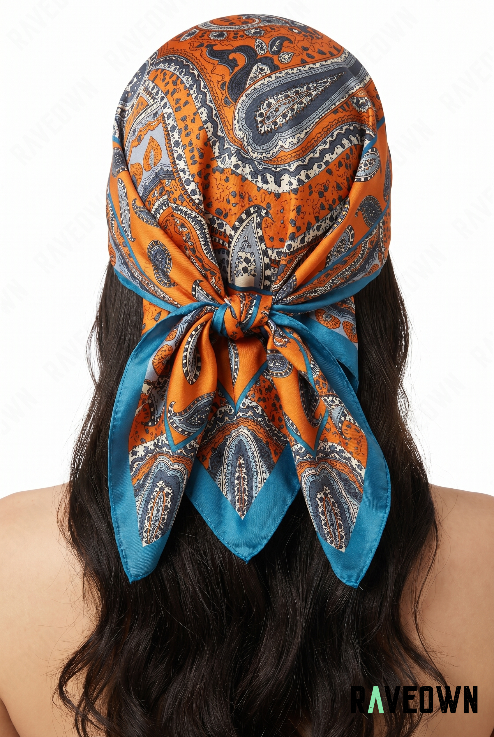 Foulard Carré Soie Femme Orange