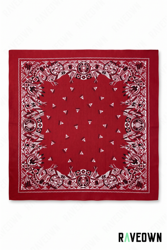 Grand Bandana Western – Plumes Amérindien | Terra Boho