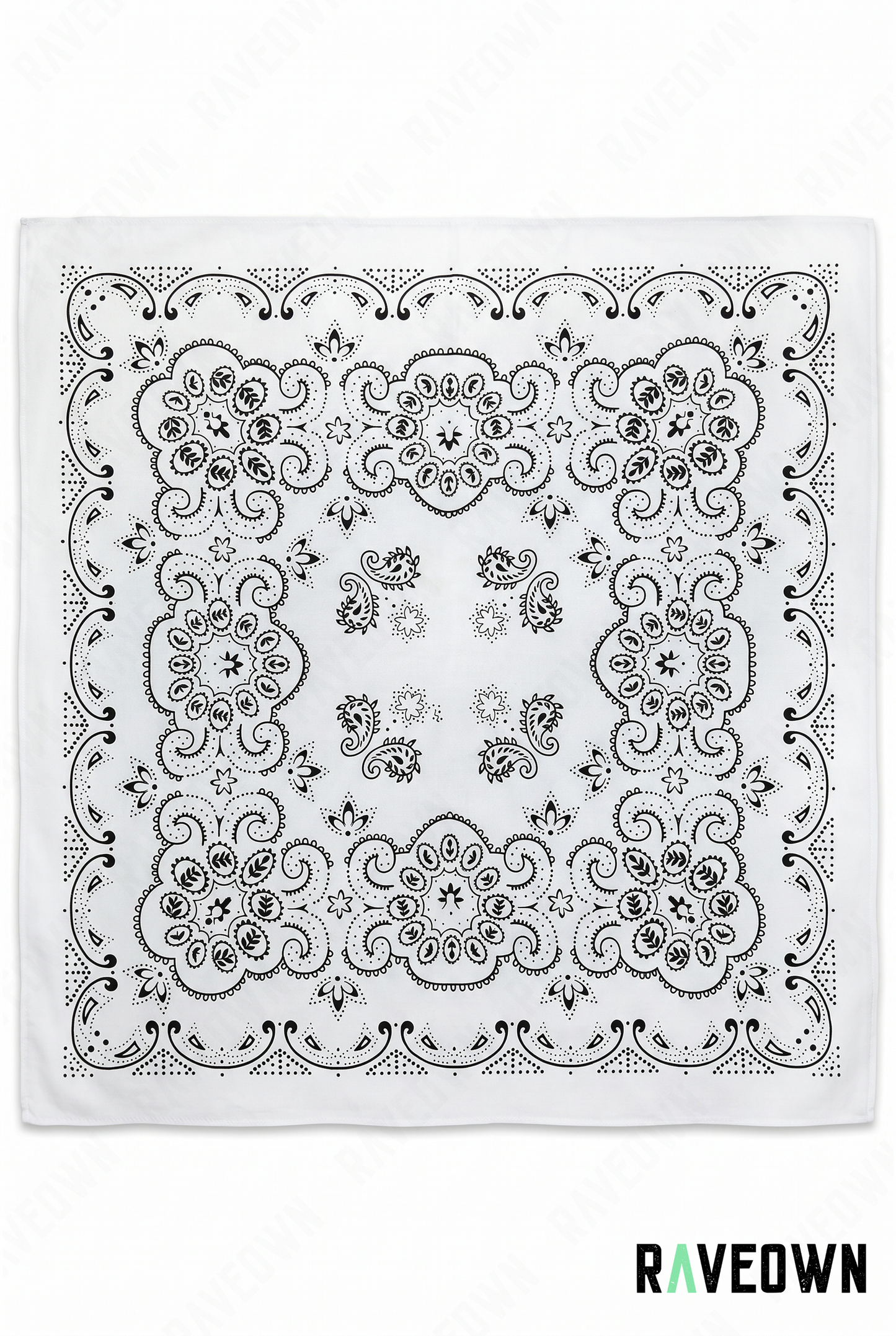 Bandana Coton Femme – Baroque Paisley Symétrique | Terra Boho