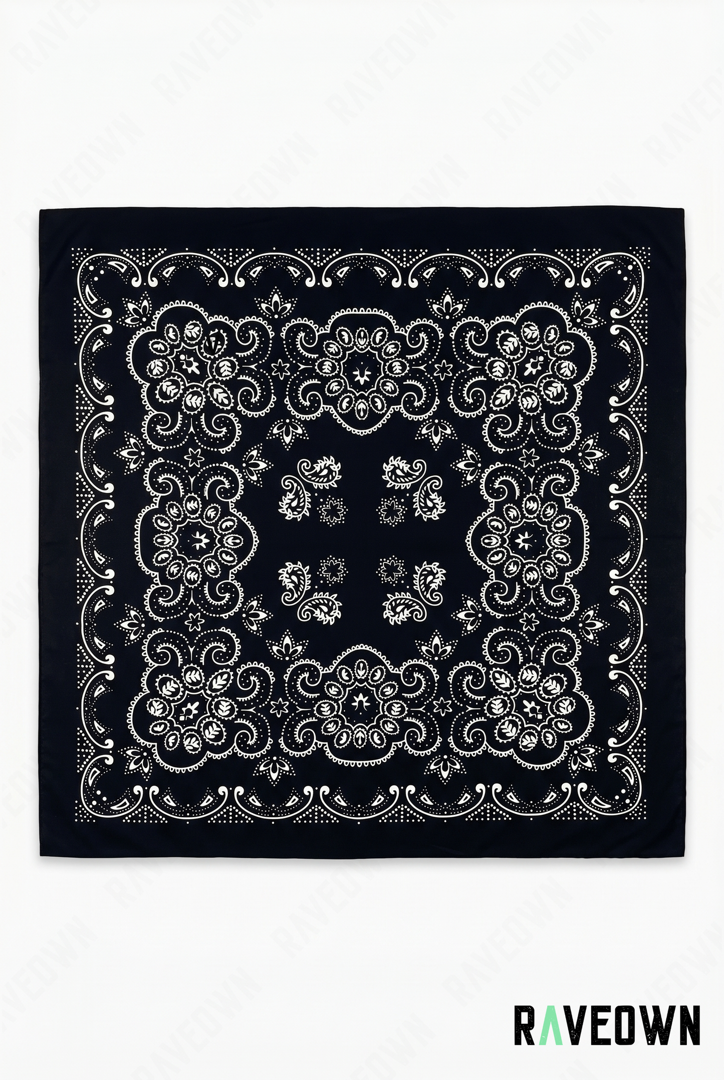 Bandana Coton Femme – Baroque Paisley Symétrique | Terra Boho