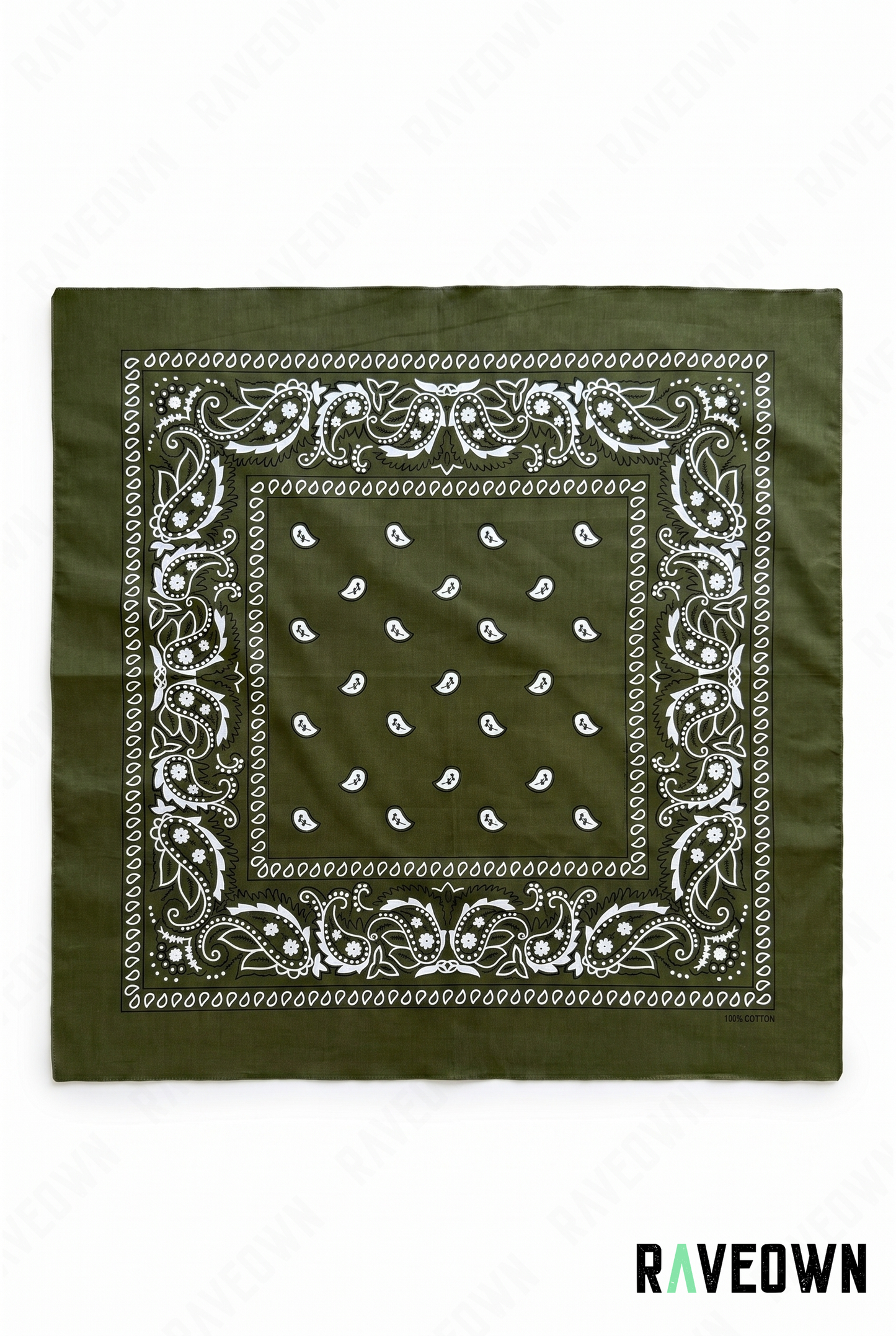 Grand Bandana Femme – Paisley Classique Uni | Festi.Life