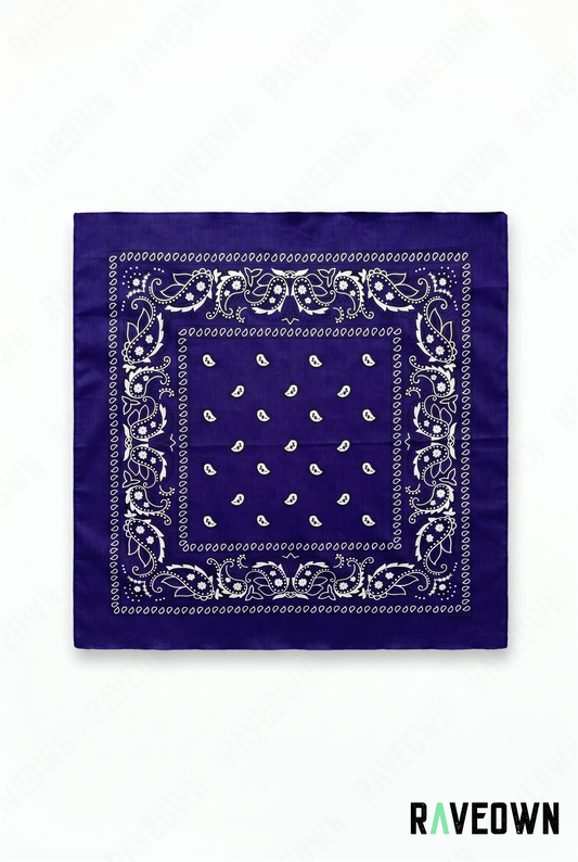 Grand Bandana Femme – Paisley Classique Uni | Festi.Life
