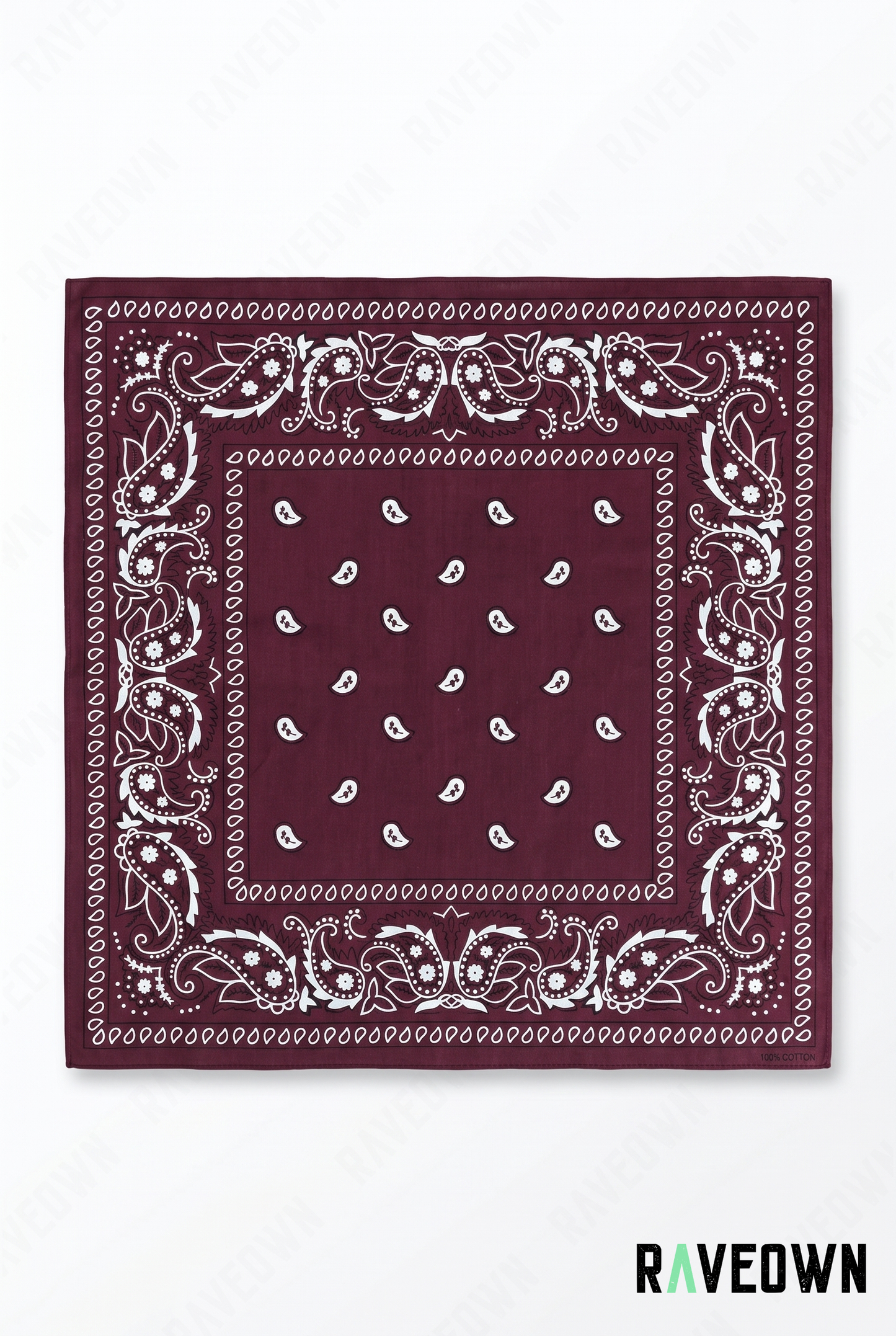 Grand Bandana Femme – Paisley Classique Uni | Festi.Life