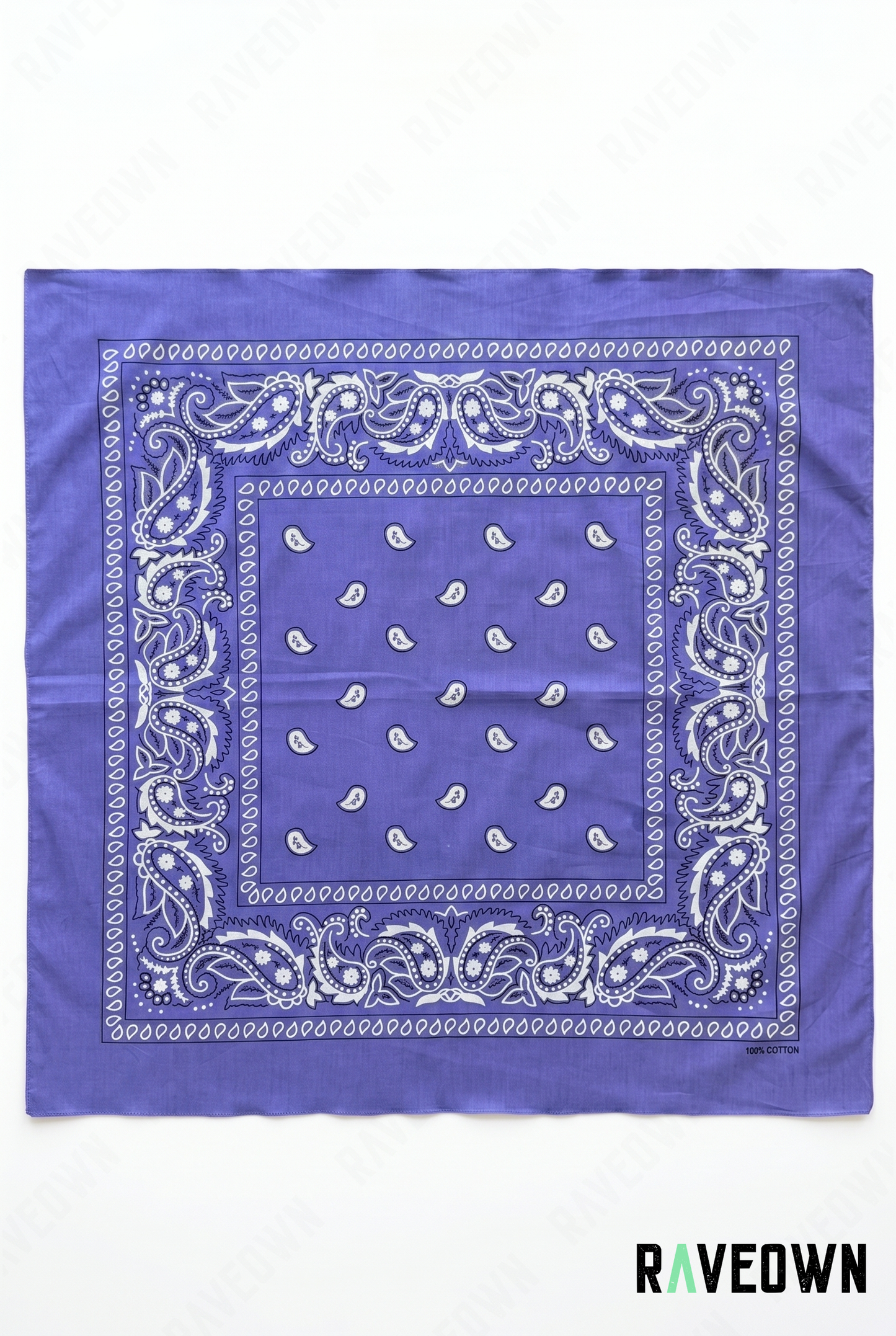 Grand Bandana Femme – Paisley Classique Uni | Festi.Life