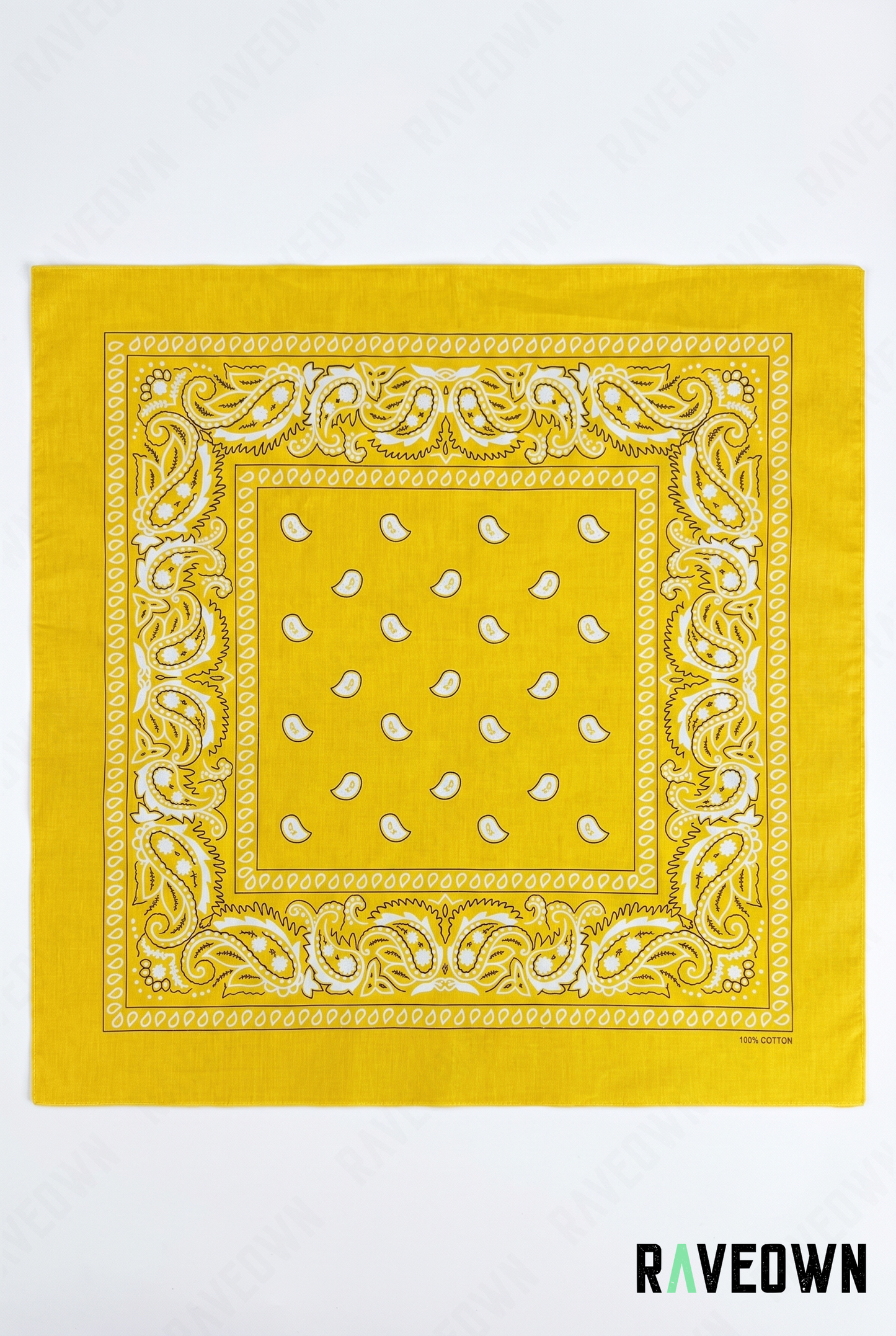Grand Bandana Femme – Paisley Classique Uni | Festi.Life