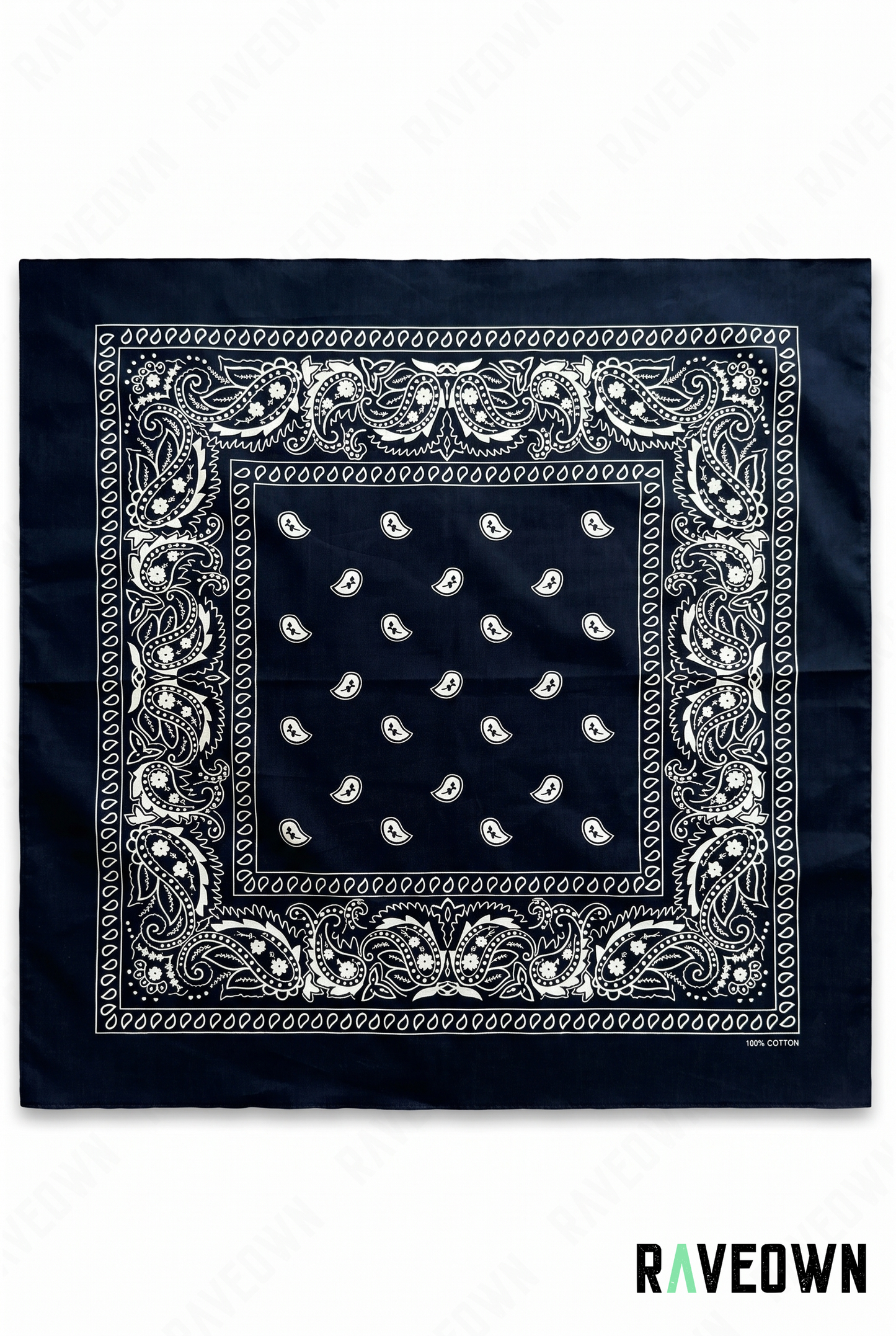 Grand Bandana Femme – Paisley Classique Uni | Festi.Life