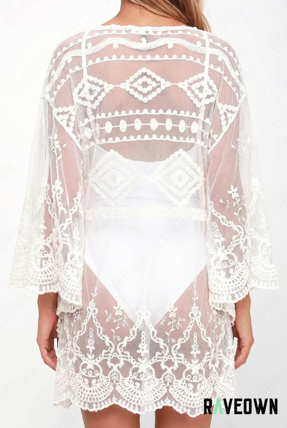 Robe de Plage Dentelle Transparente | Hippie BOHO