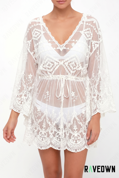Robe de Plage Dentelle Transparente | Hippie BOHO