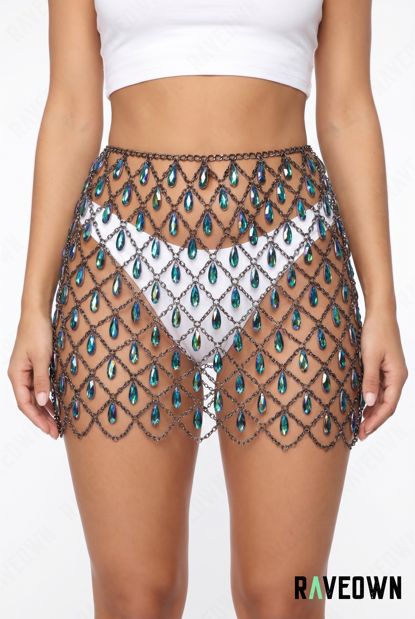 Jupe Strass Filet Colorée | NØXX