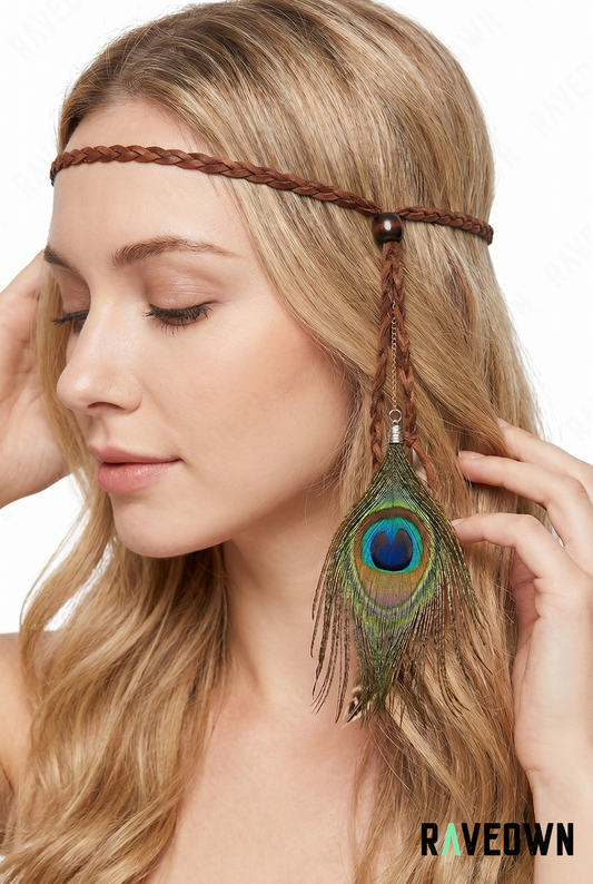 Plume Cheveux – Attrape-Rêves Paon | Terra Boho