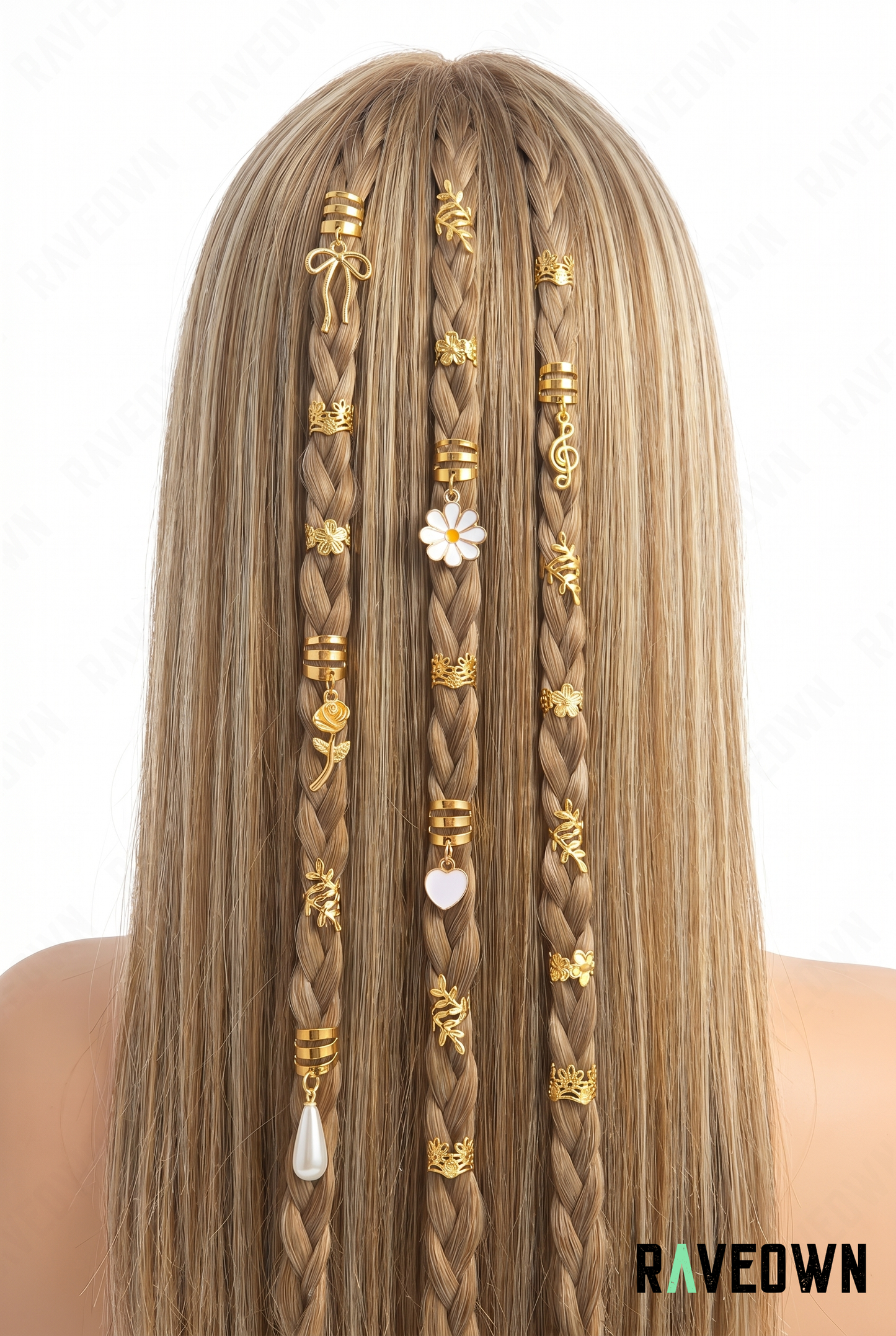 Bijou Cheveux – Set 36p Anneaux Dorés | Solvaï