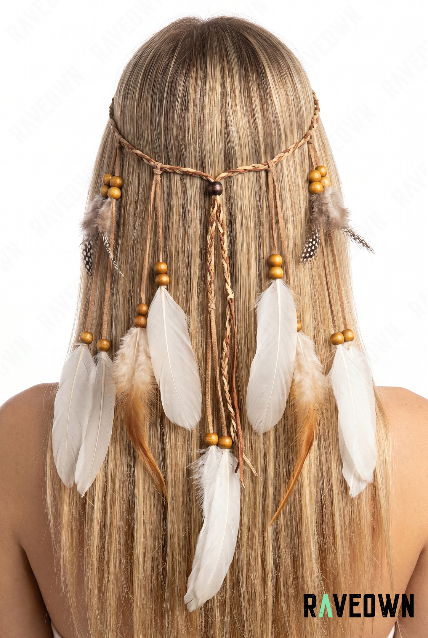 Plume Pour Cheveux – Headband Perles Bohème | Lunaï
