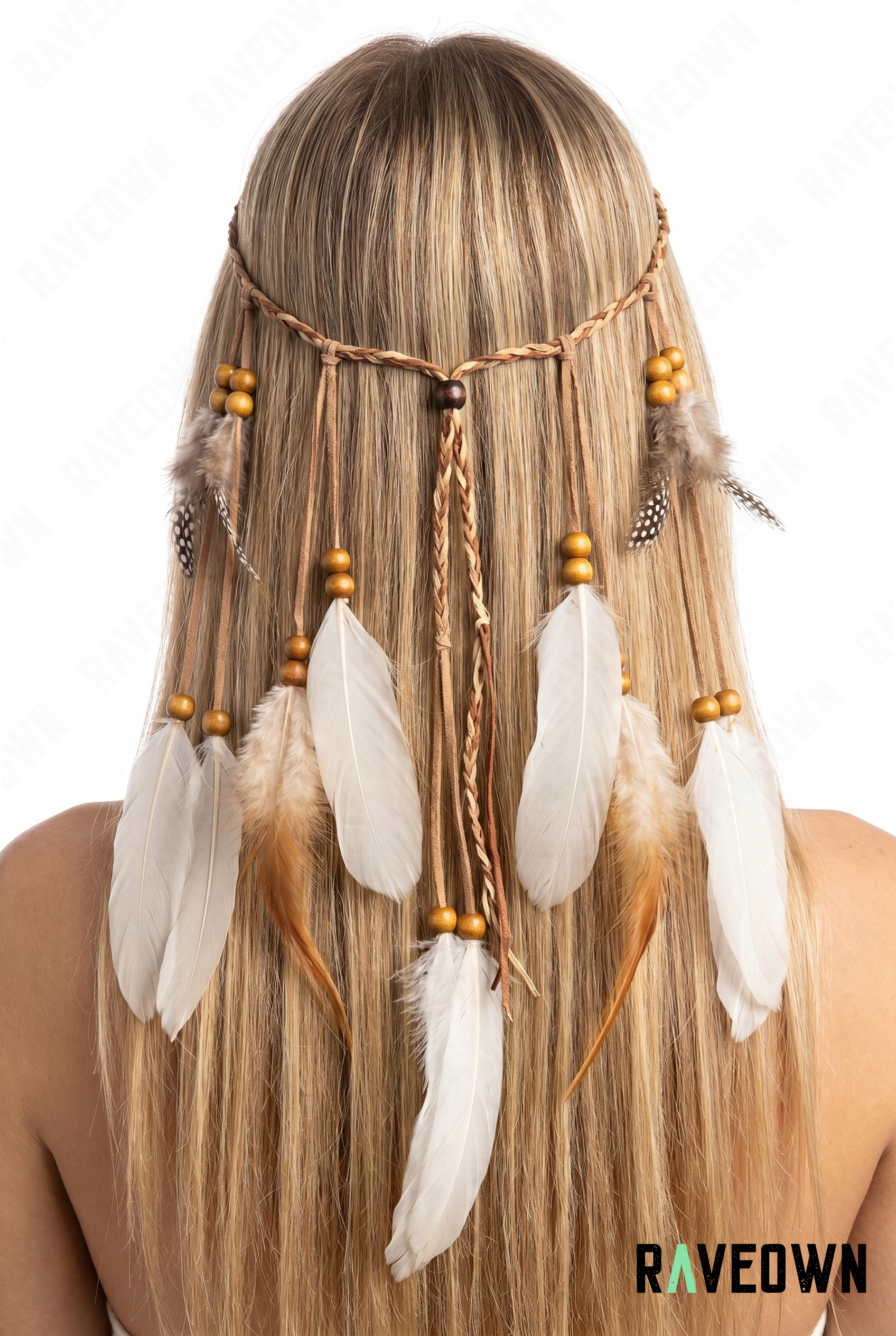 Plume Pour Cheveux – Headband Perles Bohème | Lunaï
